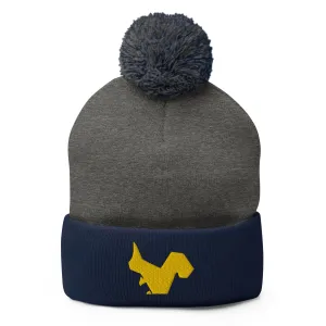 "Origami Squirrel" Beanie with Pom-Pom (Winter Hat)