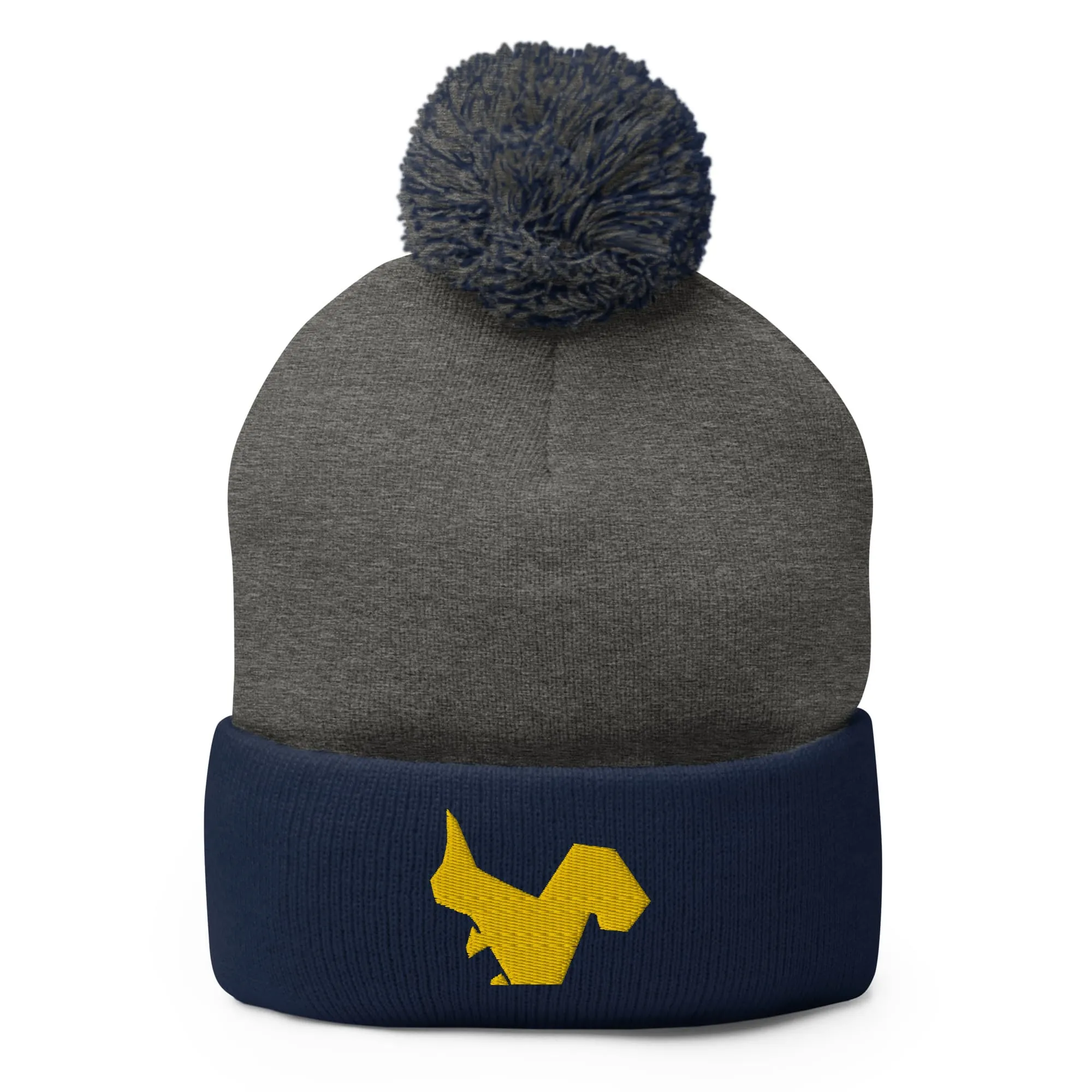 "Origami Squirrel" Beanie with Pom-Pom (Winter Hat)