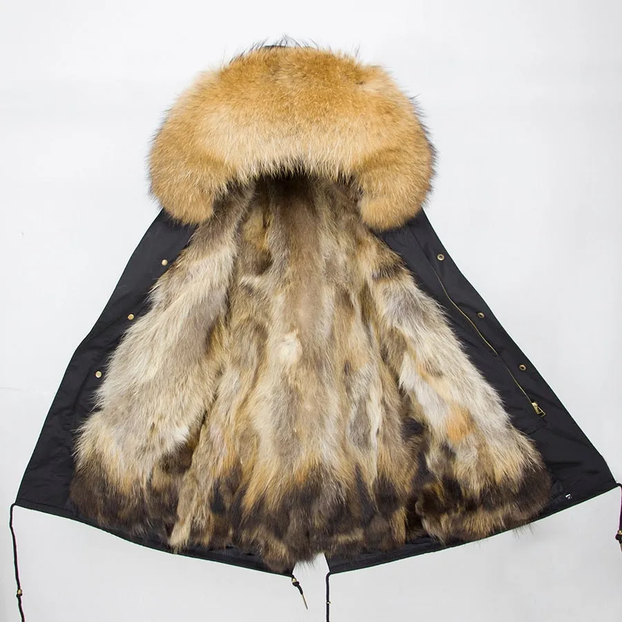 Real Fox Fur Liner Waterproof Coats (Multi - Colors)