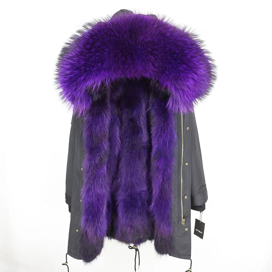 Real Fox Fur Liner Waterproof Coats (Multi - Colors)