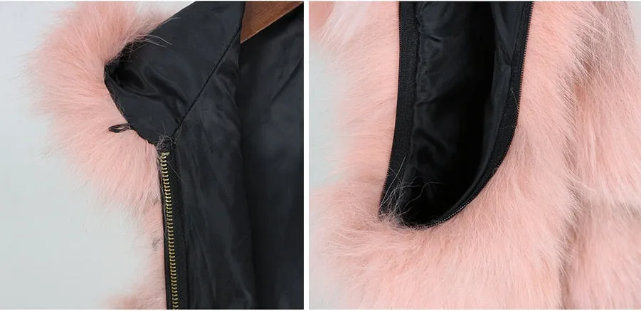 REAL FULL FUR PARKA AND LINER LONG WATERPROOF COATS (MULTI-COLORS)