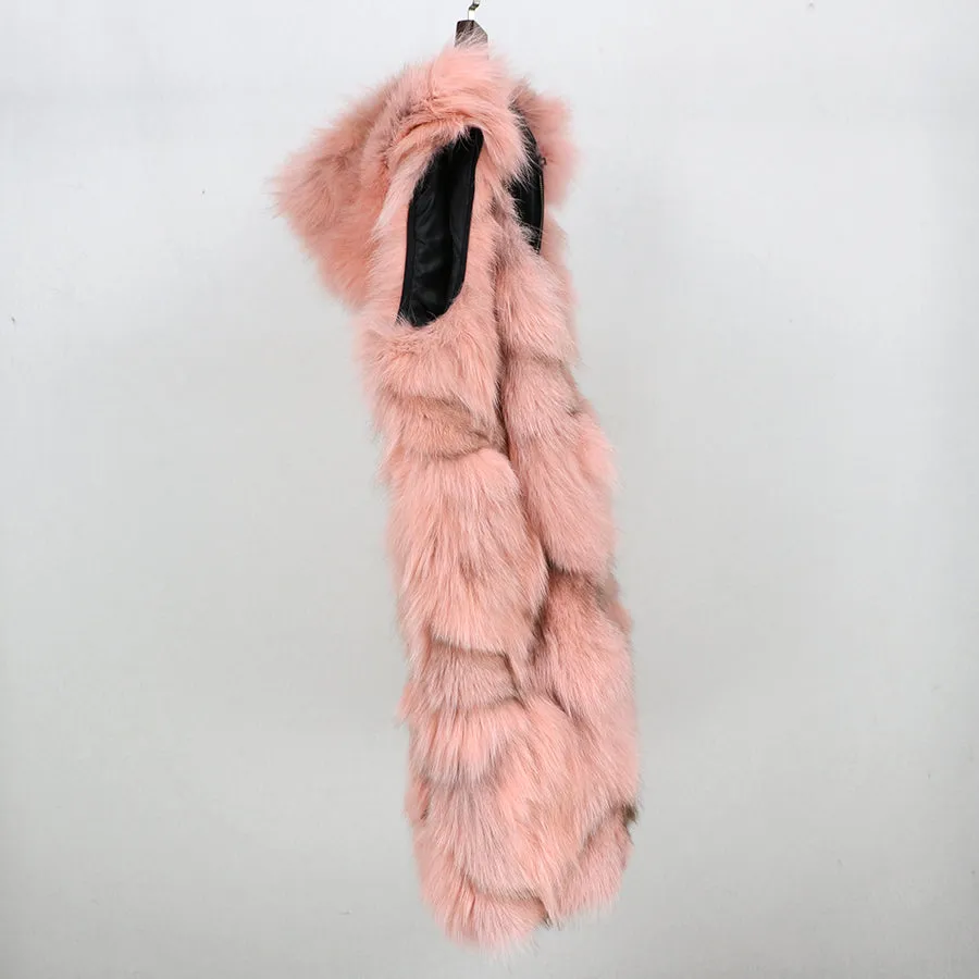 REAL FULL FUR PARKA AND LINER LONG WATERPROOF COATS (MULTI-COLORS)