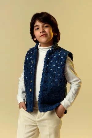 Skyline Glint- Organic Sherpa Lincoln Waistcoat For Boys