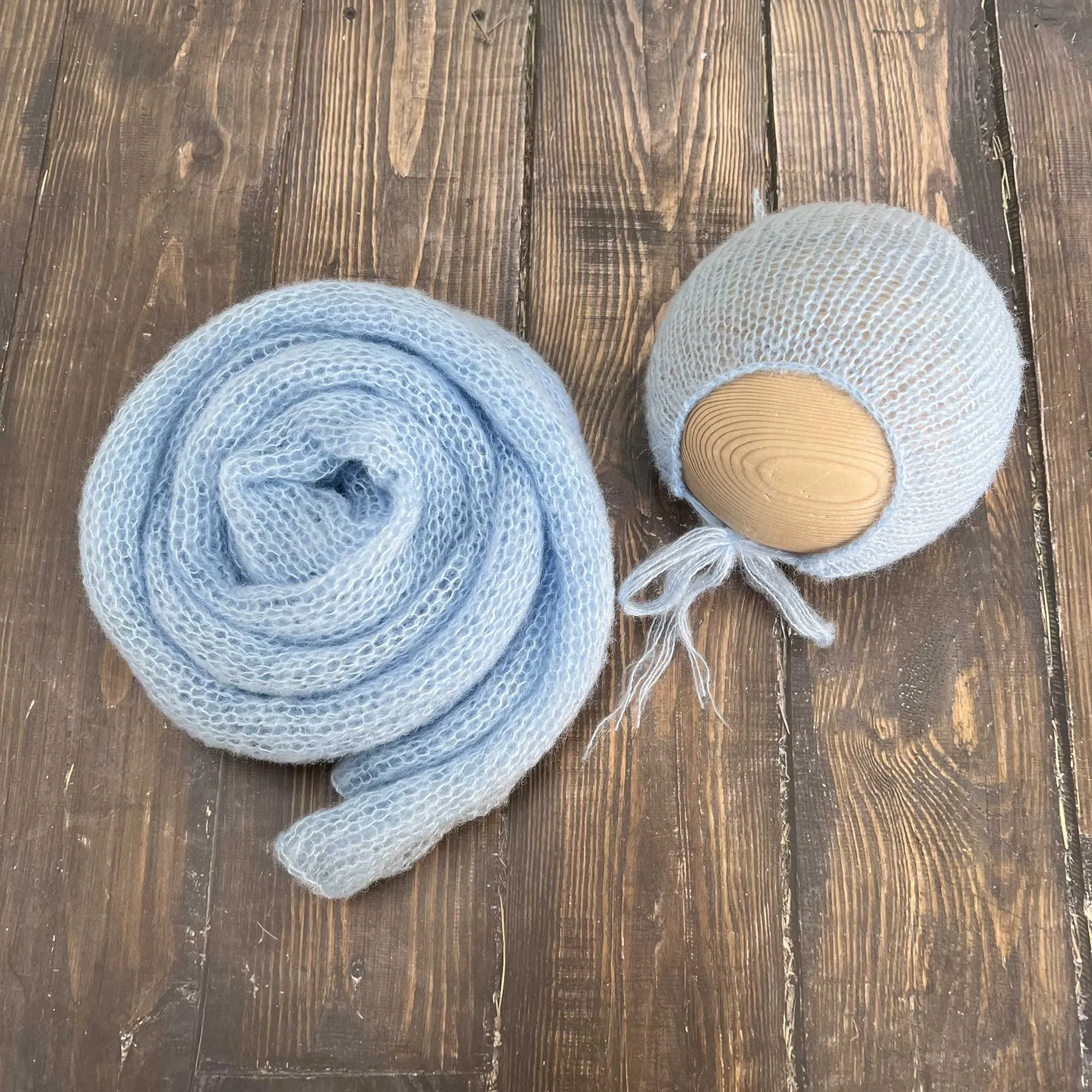 Soft Knit Wrap with Bonnet Set