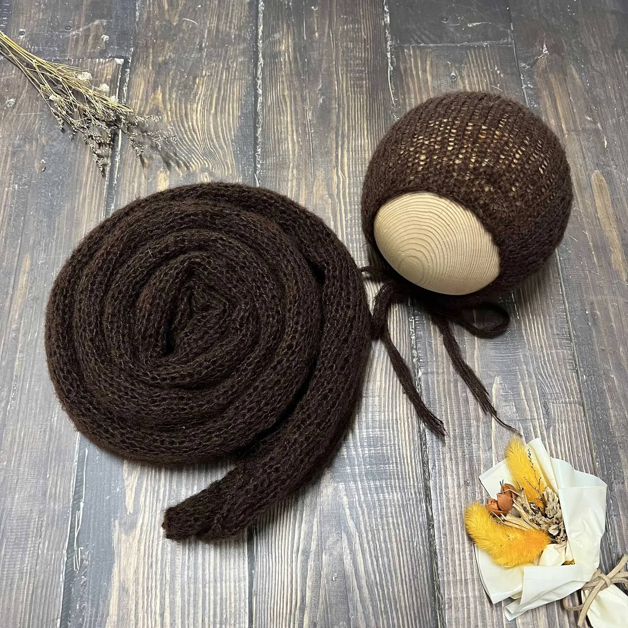 Soft Knit Wrap with Bonnet Set