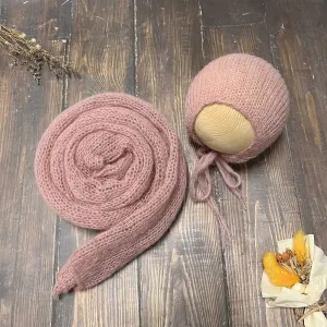 Soft Knit Wrap with Bonnet Set