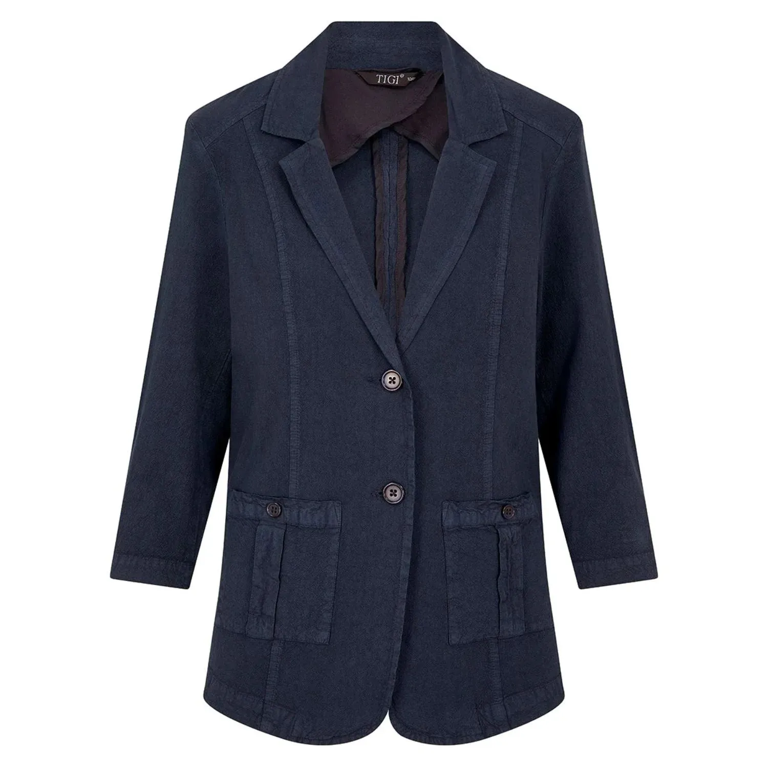 TIGI 14/16 Denim Wash Dual Pocket Blazer