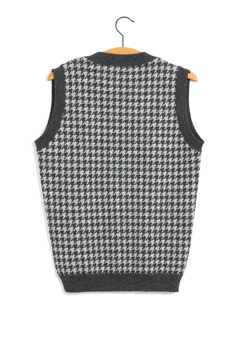 TIM | Hounds Tooth Vest | Grey Hound