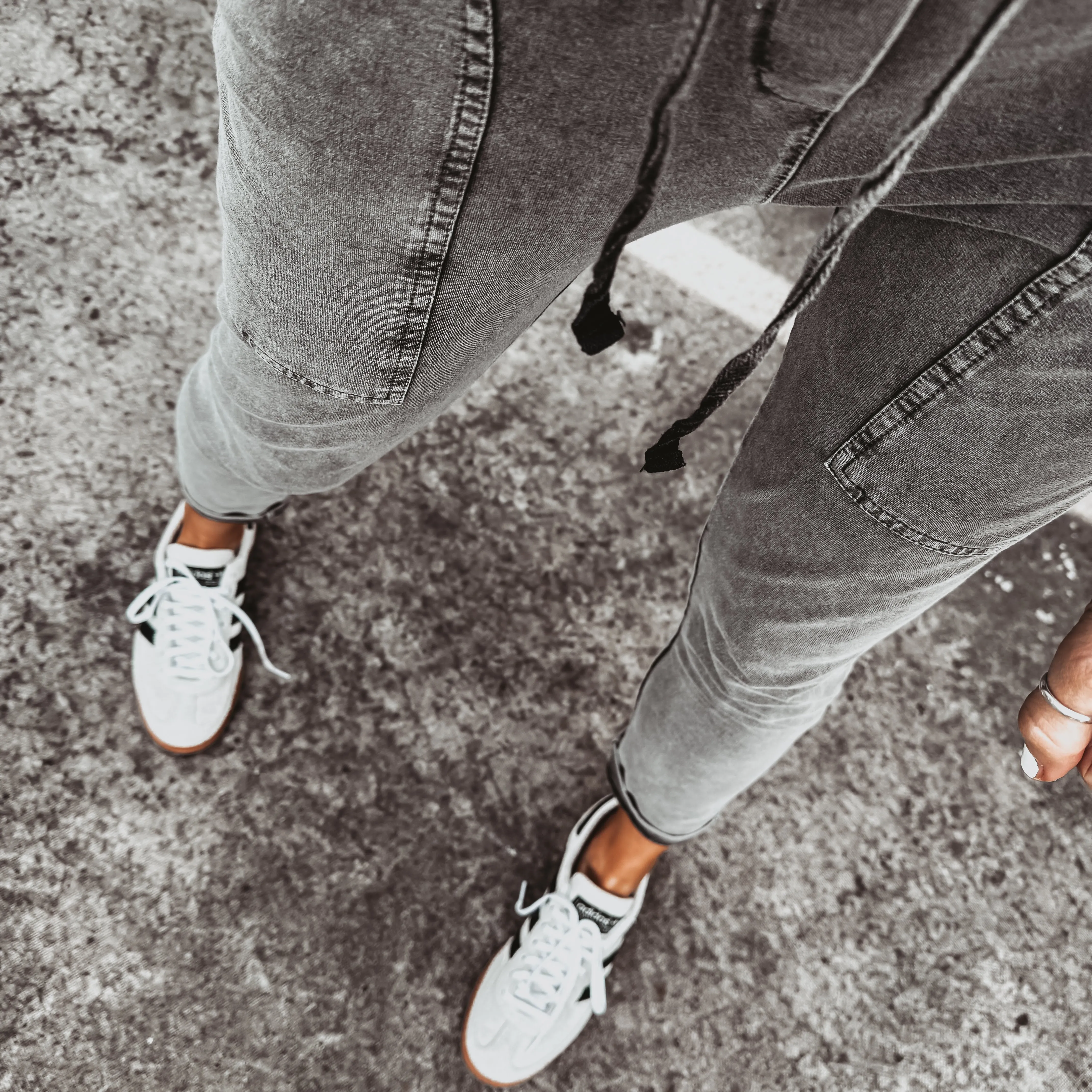 Tulum VINTAGE CHARCOAL jean joggers *SALE*